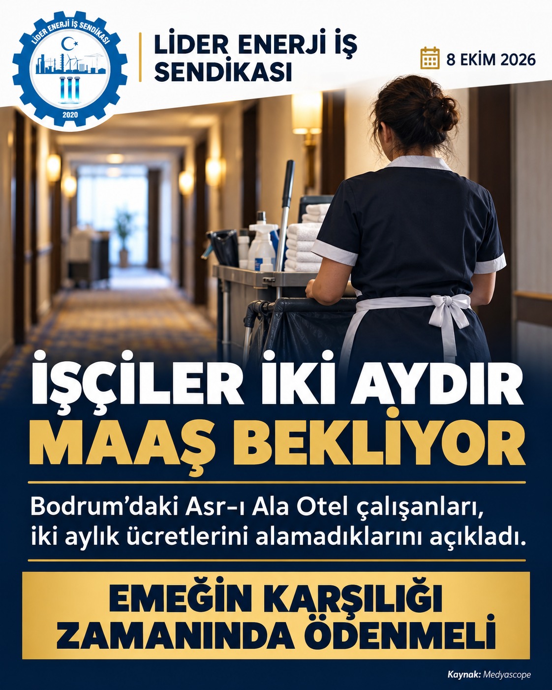 İşçiler iki aydır maaş bekliyor